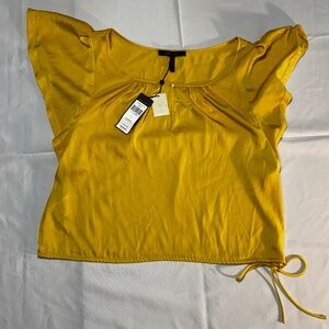 BCBG MaxAzria Yellow/Gold Blouse - Large